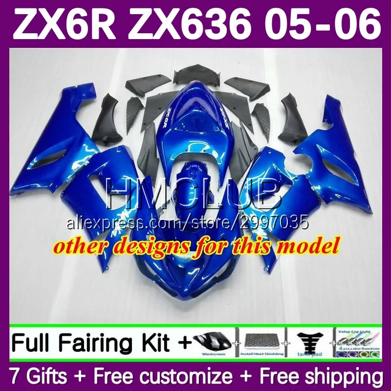 Fairing Kit For KAWASAKI NINJA ZX 6R 600 636 6 R ZX636 ZX6R 05 06 100No.191 ZX600 600CC ZX-6R ZX-636 2005 2006 Body Red flames