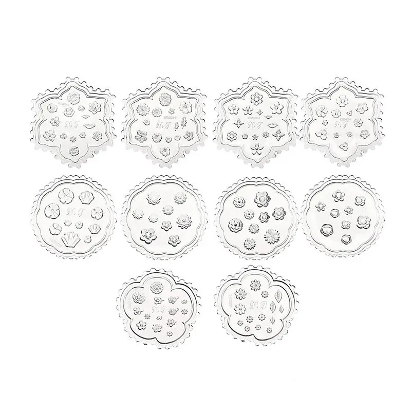 A95G 10 Pcs Flower Polymer Clay Molds Mini Resin Polymer Clay Cutters Small Flower Mold Daisy Clay Molds