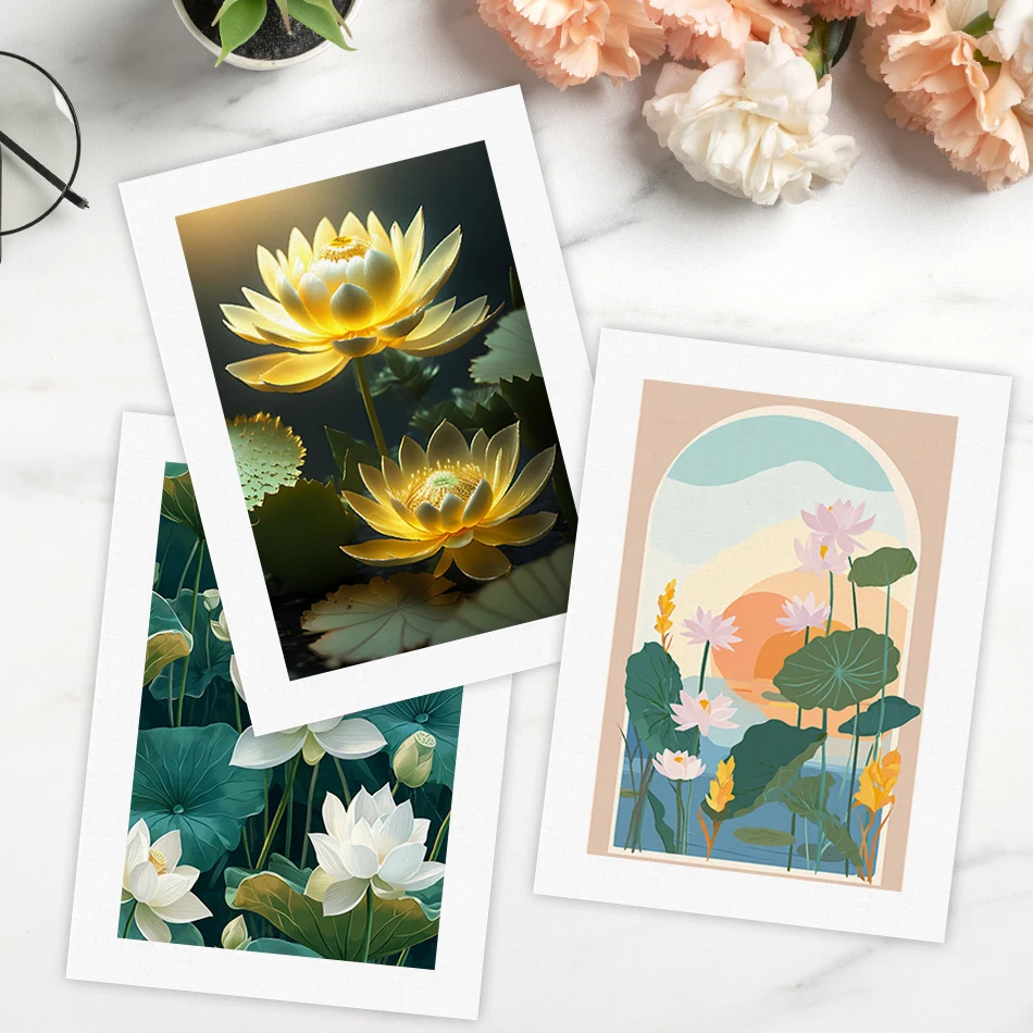 

SDOYUNO Simple Painting By Numbers For Beginner Acrylic Paints Flowers lotus Crafts Supplies Adults 20X30cm Picture Drawing Gift