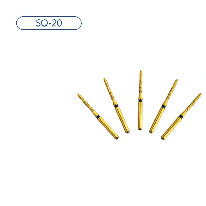 10 Stuks Tandheelkundige Voorbereiding Burs Porseleinen Fineer Dentale Burs So-20 Tandheelkundig Materiaal