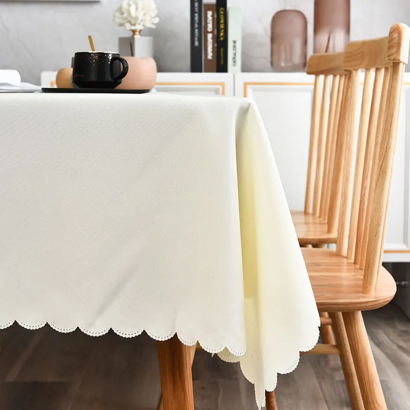 Nappe 100% Polyester, Décoration de Table de Vacances, Cuisine, Restaurant, ix, Couverture de Documents Solide, Tissu Naturel