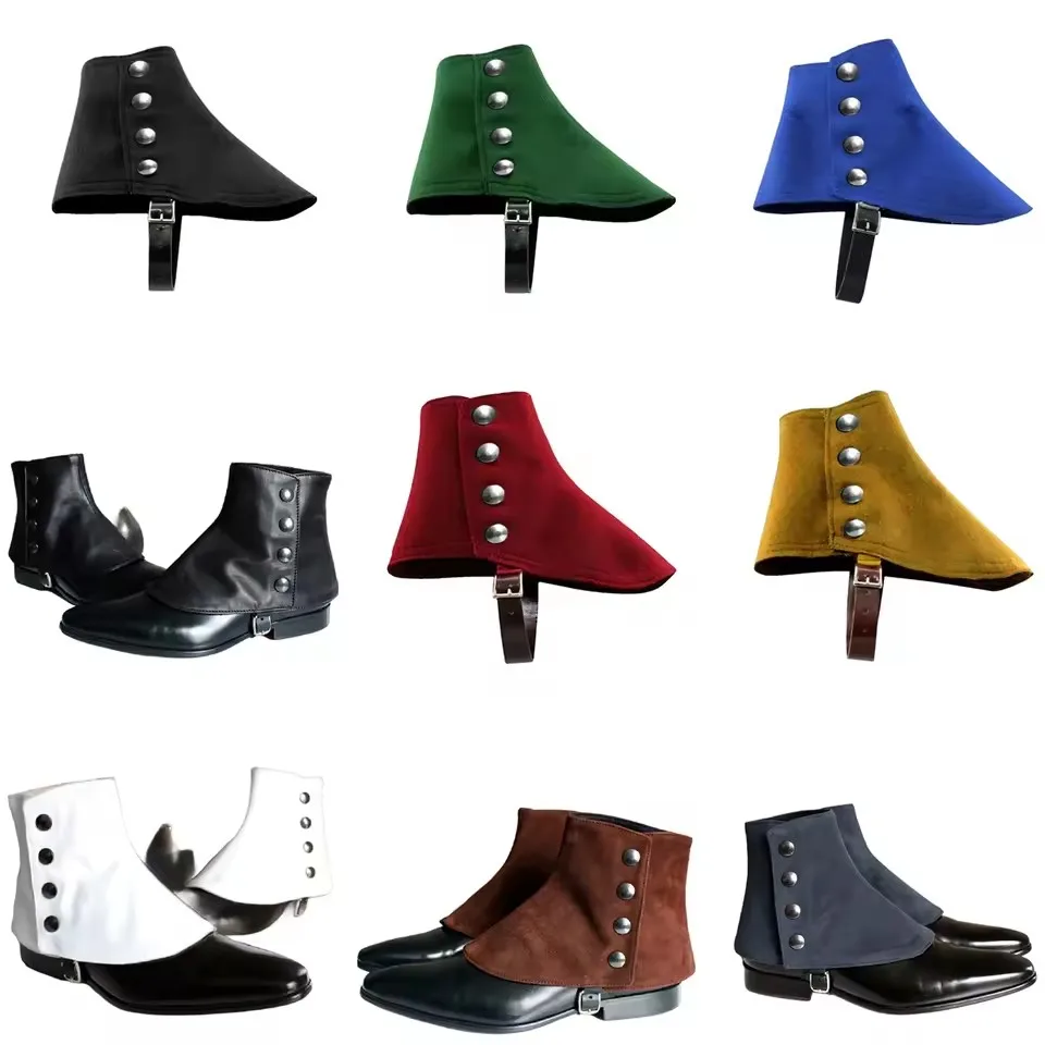 Cubrebotas Medievales, Accesorios de Disfraz de Pirata, Cubrebotas de Gánster de los Años 20 para Adultos, para Fiestas, Halloween, Accesorios para Fotos, Disfraces, Cumpleaños