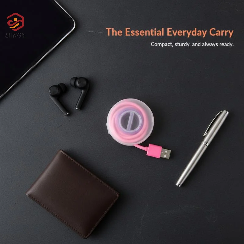 (Portable Cable Organizer Cord Management USB Winder Retractable Phone Holder Charger Wire Storage Protector)