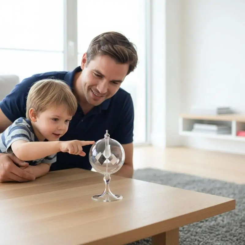 Solar Power Crookes Radiometer Light Pressure Windmill 4 Vanes Physics Science Teaching Tool for Home Office Desk Decor