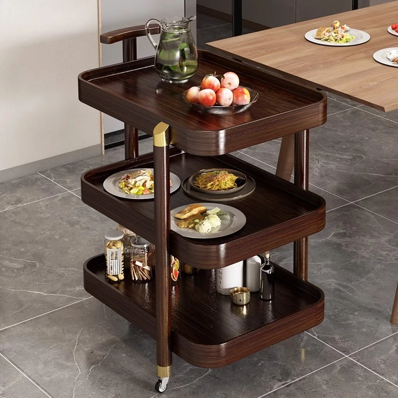 

Mobile Side Table with Wheels Compact End Table Rolling Tea Tray Multi-Functional Living Room Organizer Space-Saving Coffee Desk