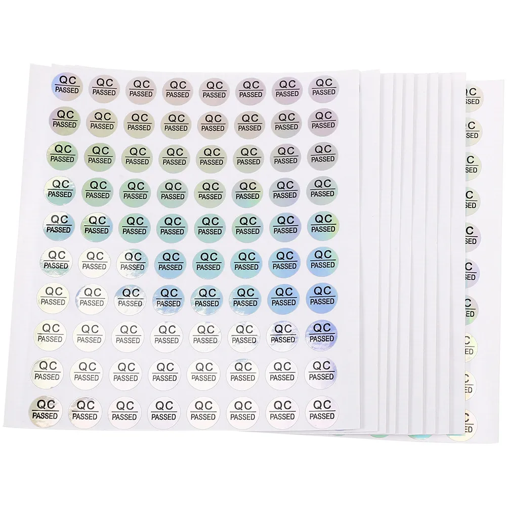 

1600Pcs Qc Passed Labels Stickers PVC Adhesive Waterproof Uv Resistant Bright Color Warehouse Inventory Status Tracking Quality