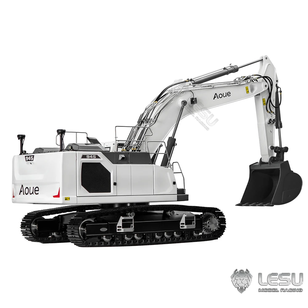 LESU 1/14 Metal RC Hydraulic Excavator Remote Controlled Digger Aoue LR945 Heavy Machine Finished Model Pump Valve for Liebherr