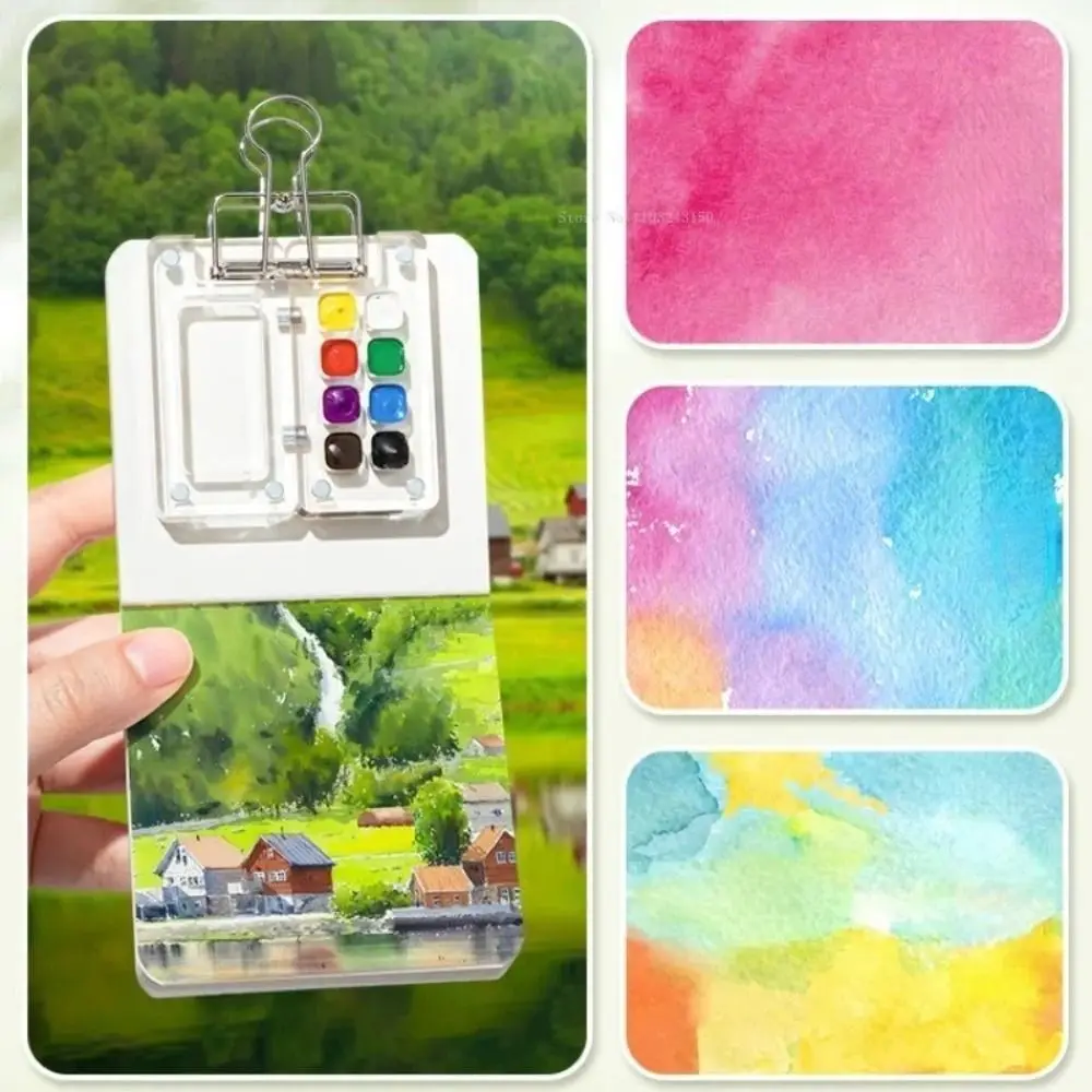 Acrylic Watercolor Paint Palette Quicksand Magnetic Paint Pigment Box Waterproof 8/15 Grid Empty Paint Box Student