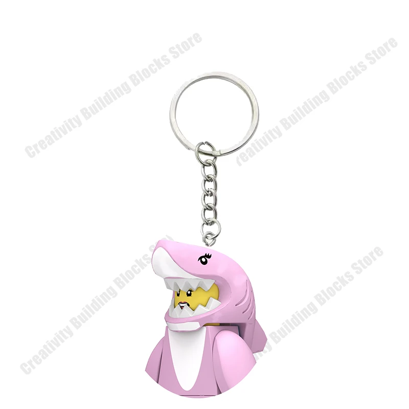 2pcs/set hot selling keychain couple series girl boy 3D model DIY building block toy model children\'s toy gift