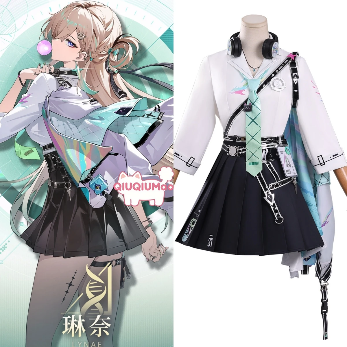 

Hot Game Wuthering Waves Cosplay Costume Anime Linnea Role Playing Dress Uniform Outfit for Women Comic Con Halloween Party