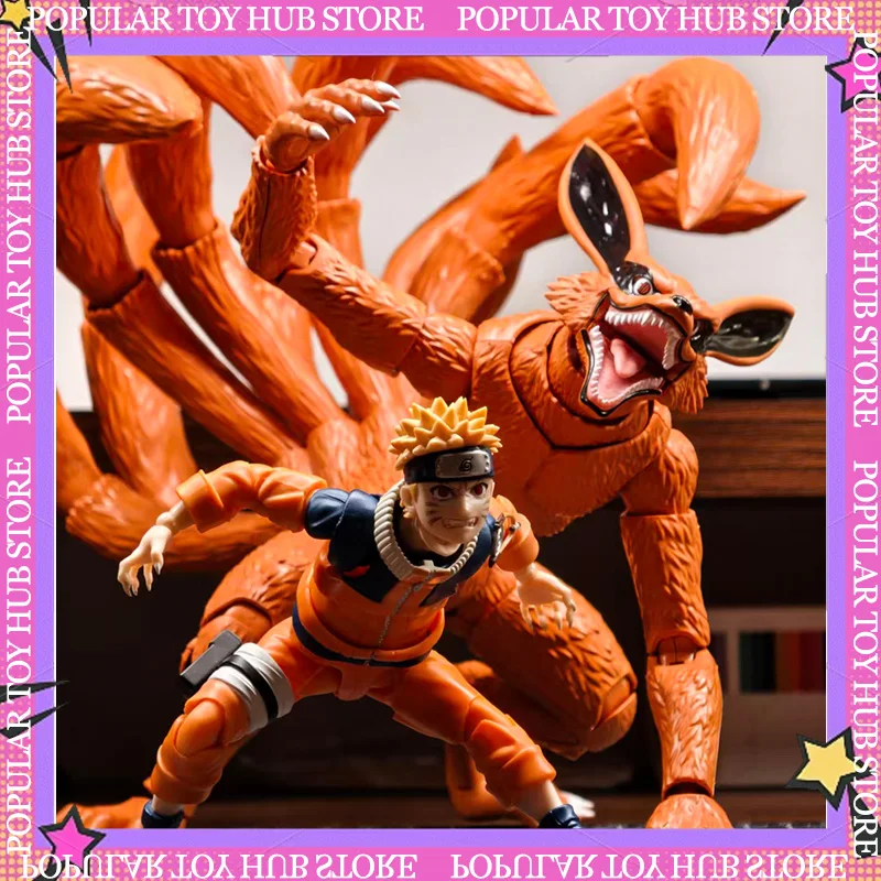 

In Stock Blokees Official Naruto Kurama Building Set Led Illuminated Nine-Tails Chakra Action Figure Model Collection Toys Gift