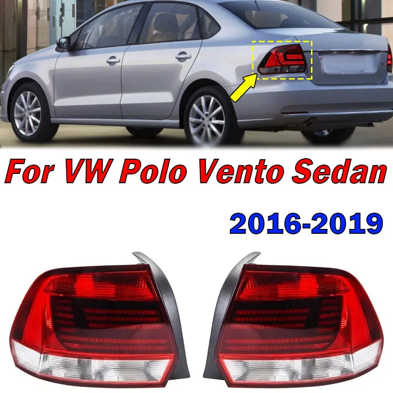 

Exterior Accessories For Volkswagen Polo Vento Sedan 2016 2017 2018 2019 Rear Tail Light Warning Brake Light Signal Lamp Housing