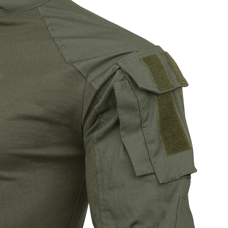ใหม่การล่าสัตว์พัดลมการต่อสู้การฝึกอบรมกบชุด Quick Drying Breathable สบาย Camouflage เสื้อแขนยาว