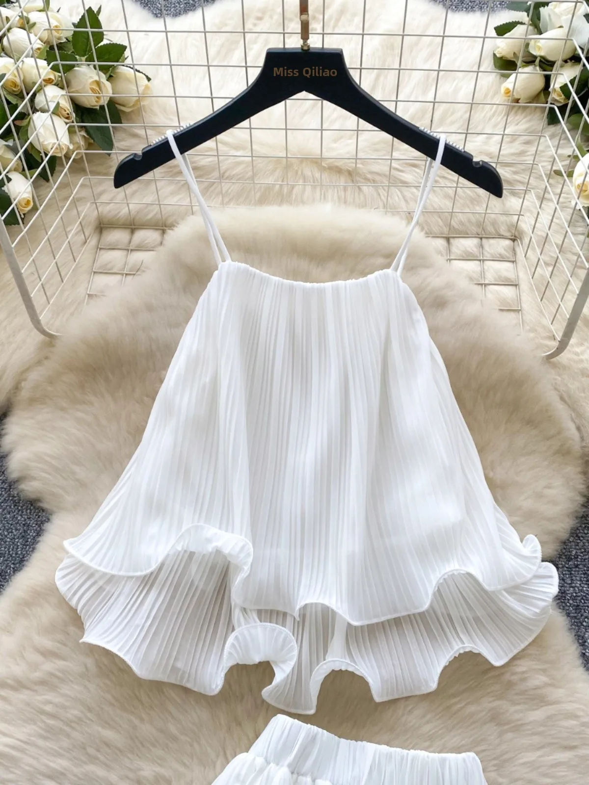 Ensemble Fairy Vaion pour femmes de 8 à 25 ans, haut à bretelles coupe-vent douces, jupe gorée taille haute, nouvelle collection 2025