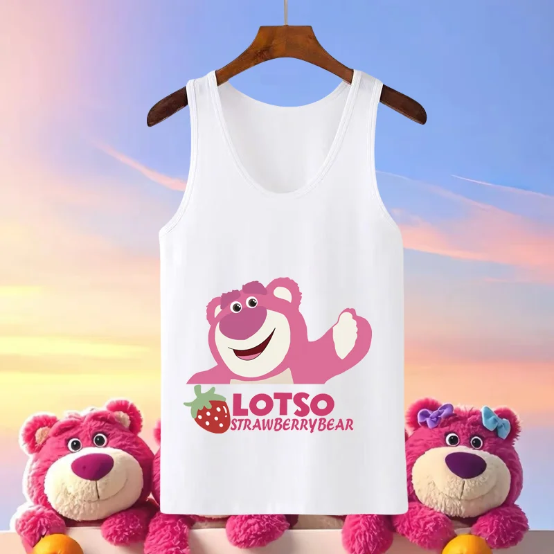 

Popular Strawberry Bear Super Cute Women's Camisole Summer Vest Sleeveless Versatile Printed Fashionable Casual Comfortable Vest