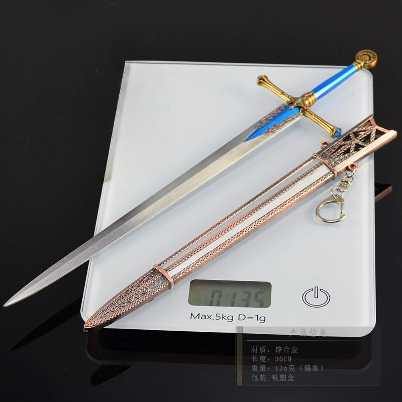 30CM/11.81in Eldenn Game Peripherals Knight of Kalia Sword with Sheath Toy Sword Model Cosplay Props Desktop Ornament Boy Gifts