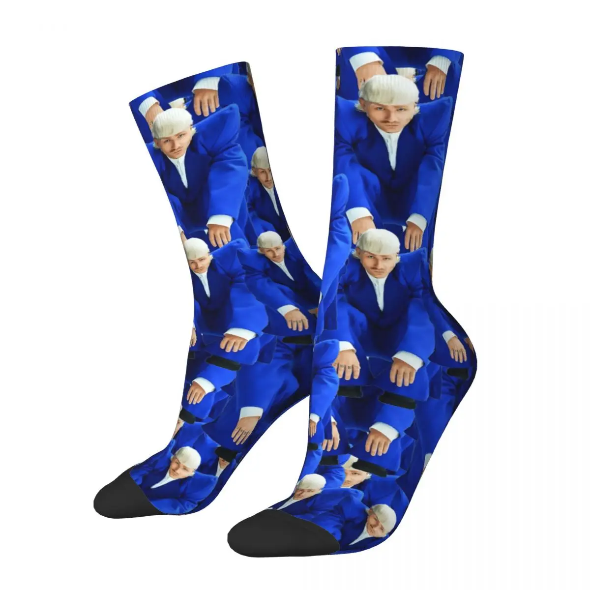 

Crazy Design Joost Klein Cool Rapper Singer Basketball Socks Polyester Long Socks for Unisex Sweat Absorbing