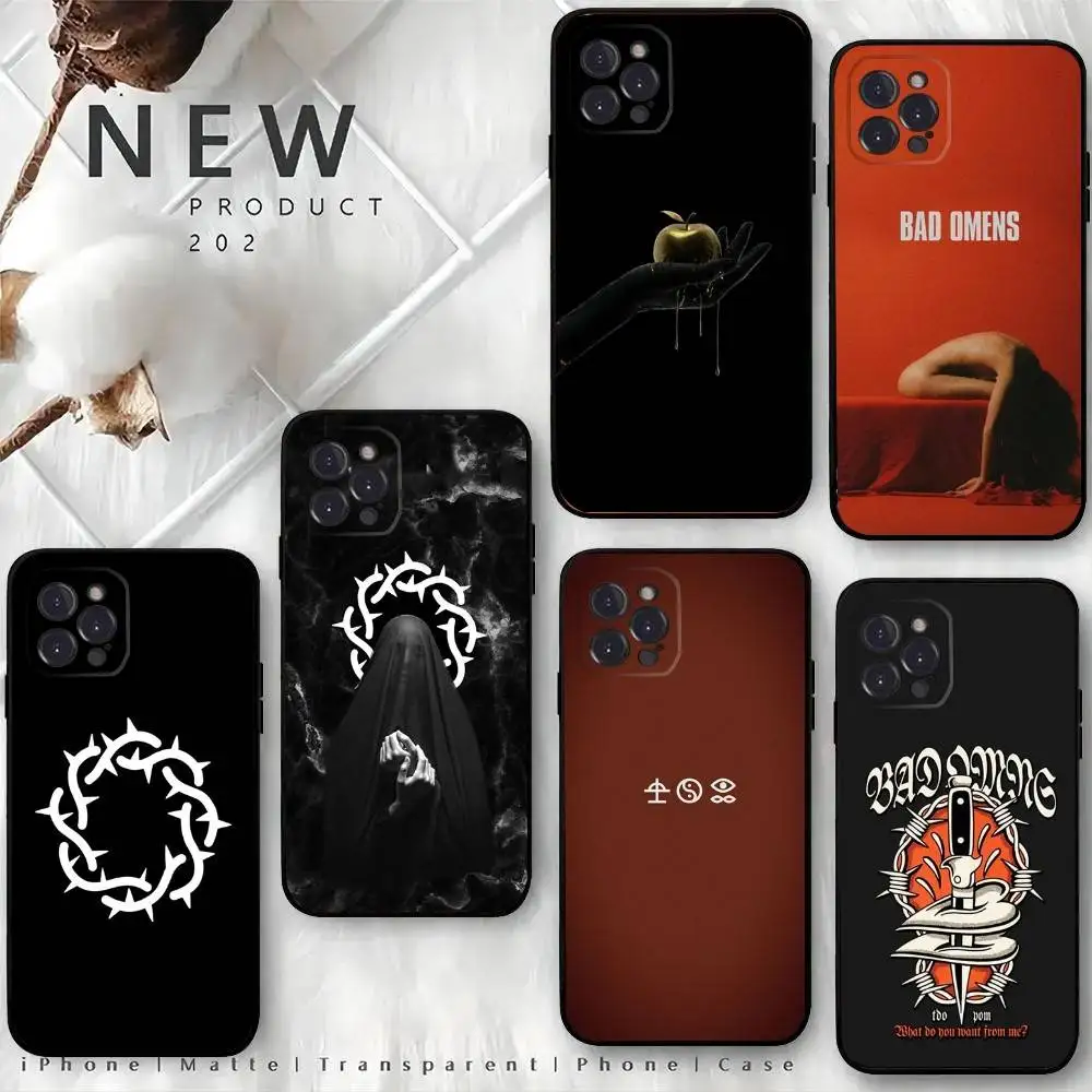 

Band Bad O-Omens Phone Case For iPhone 16,15,14,13,12 Mini 11 Pro XR,X,XS,MAX 7,8 Plus Silicone Cover Soft Black
