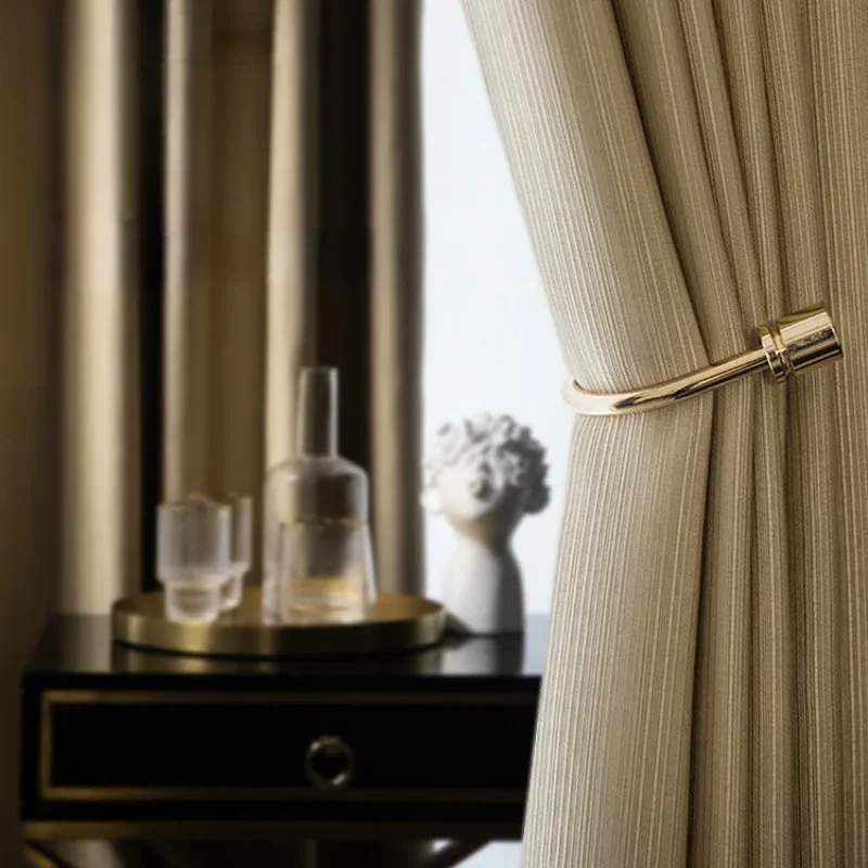 

European Nordic Simple Curtains for Living Room Vintage Solid Color Blackout Light Luxury Curtain Bedroom Window Kitchen Custom
