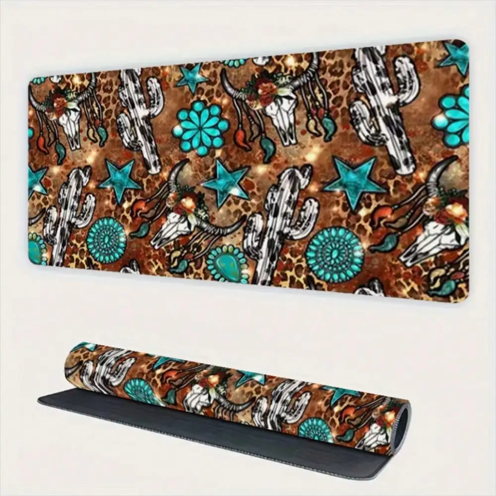 Practical 1pc Western Theme Mouse Pad With Base, Non-Slip And Durable, Perfect For Bedroom, Office, Gaming Room - Ideal Gift For Computer And Keyboard