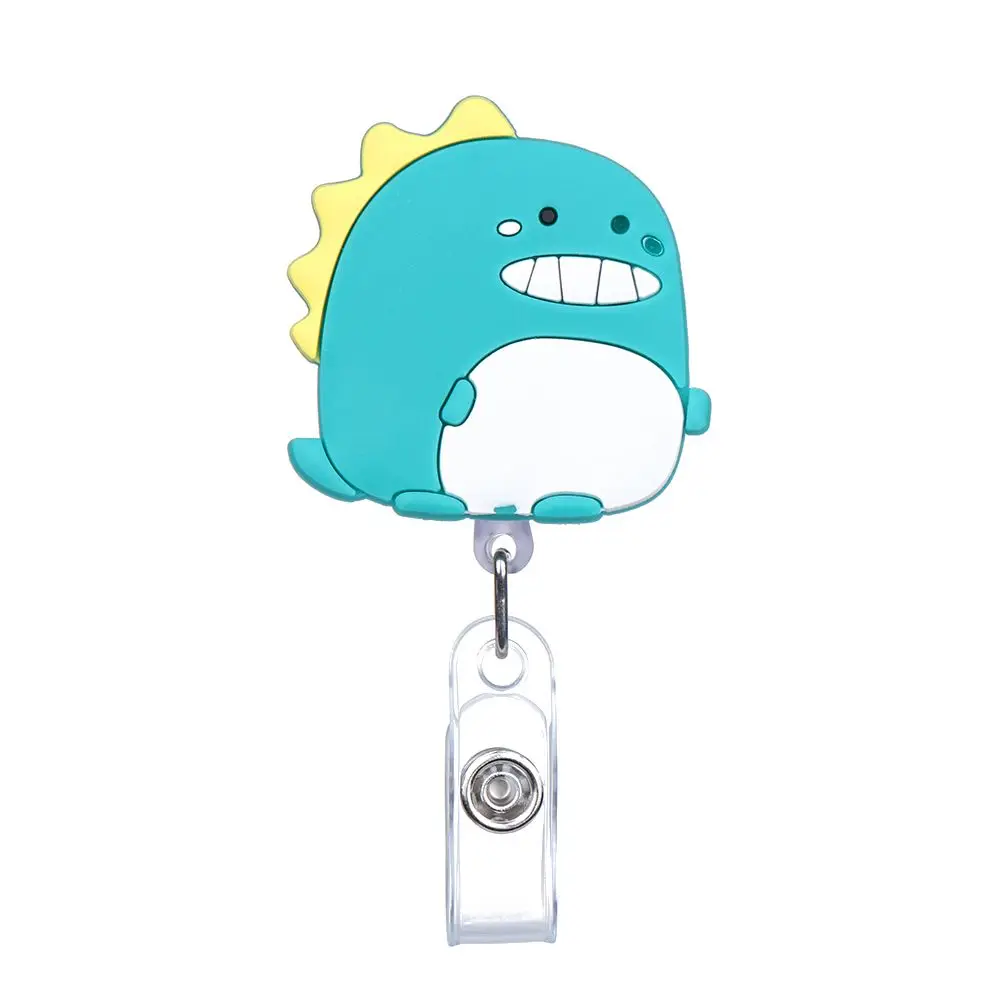 New Doctors Flower Accessories Fruit Alligator Clip Colorful ID Badge Card Clips Badge Holder Cartoon Silicone Badge Reel