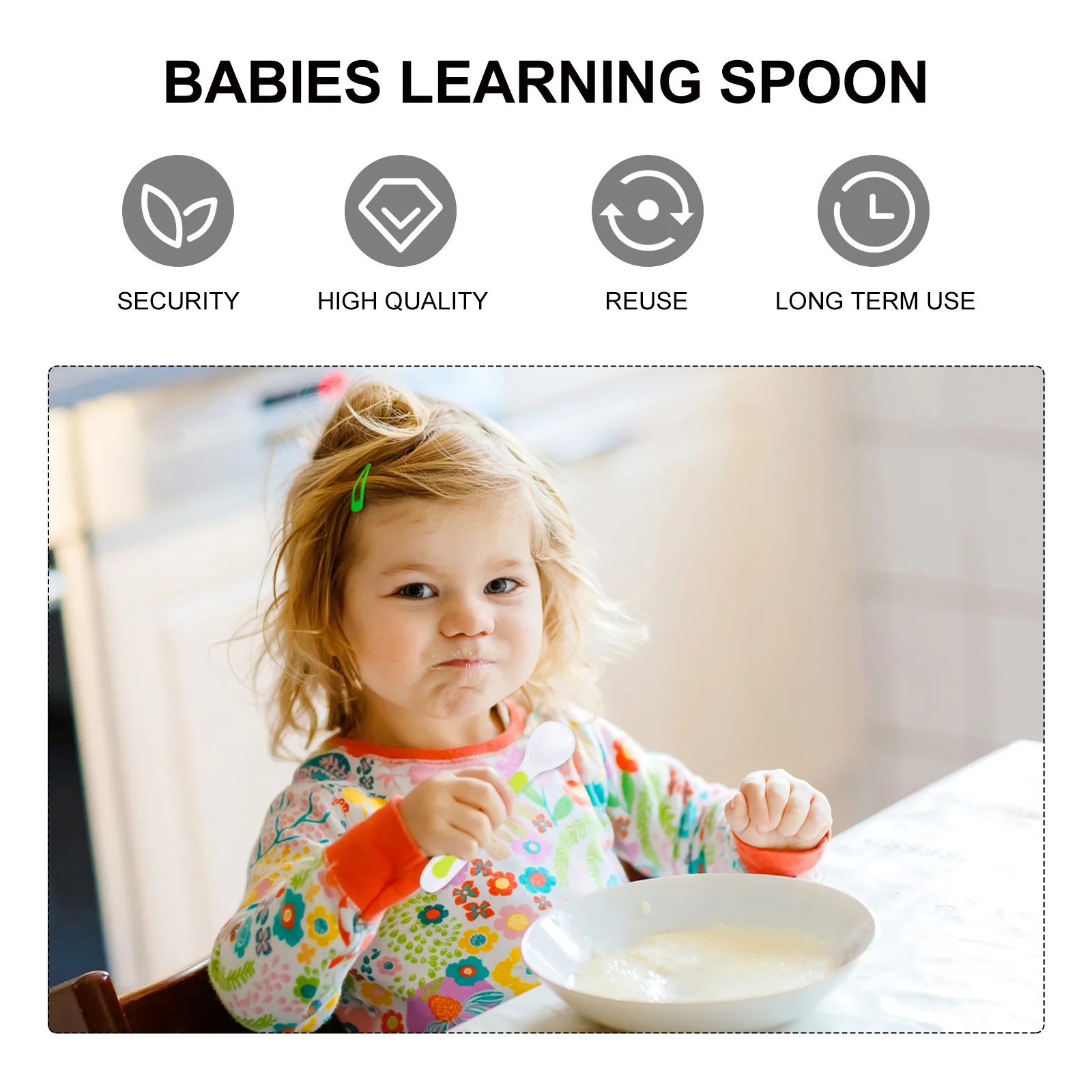 

1Set Learning Tableware for Babies Premium Training Spoon Fork Set Toddler Eating Tools Infant Flatware Kids Portable Cutlery