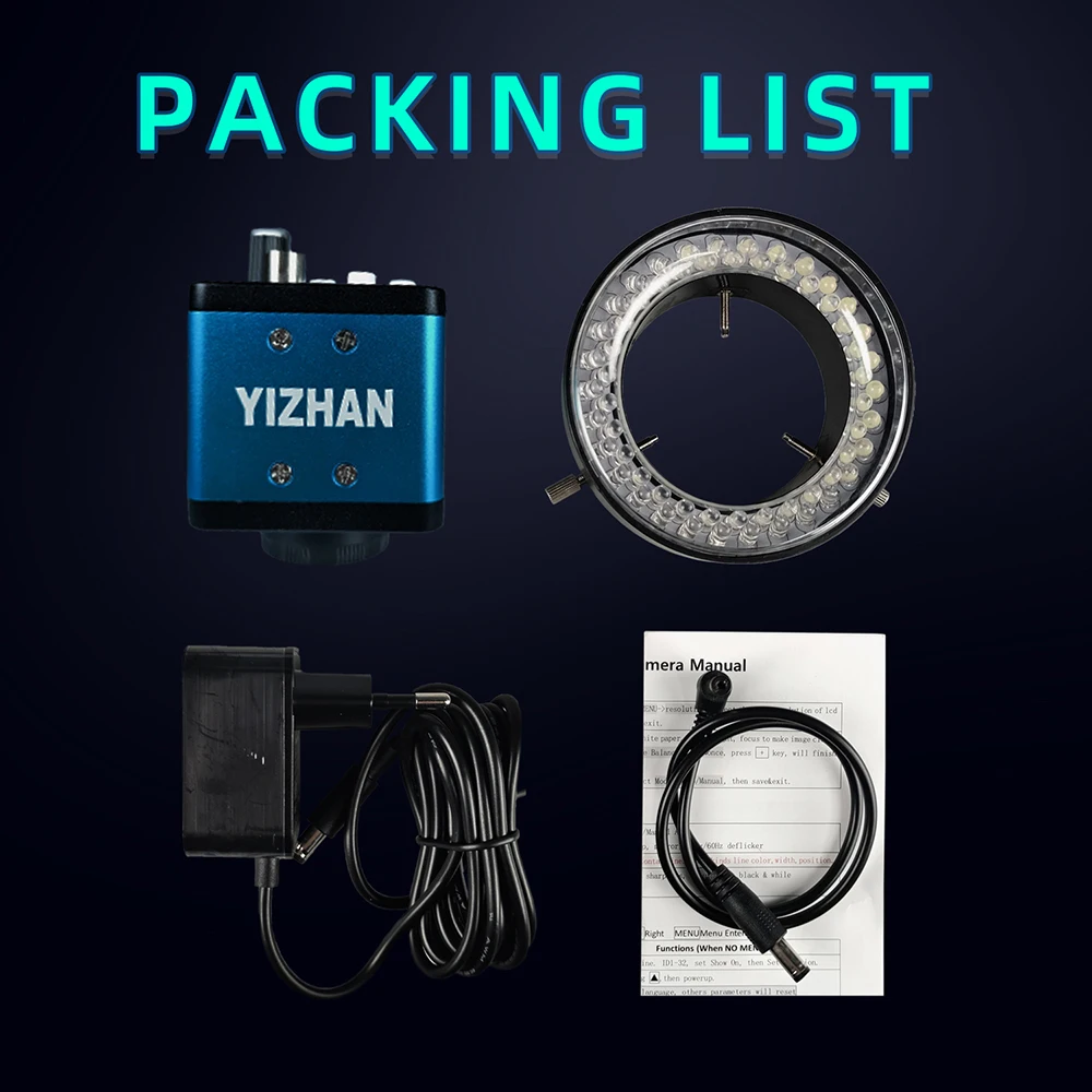 YIZHAN VGA 2MP Trinocular Microscope Compatible Industrial Digital Video Recording Microscope Laboratory Digital Camera