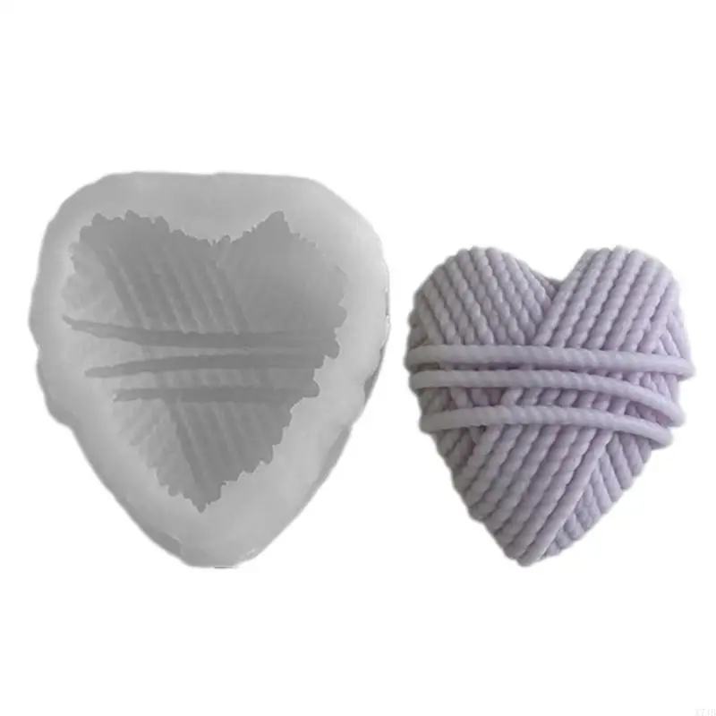 Silicone Figurine Mold Molds DIY Clay Moulds Knitting Heart Shaped