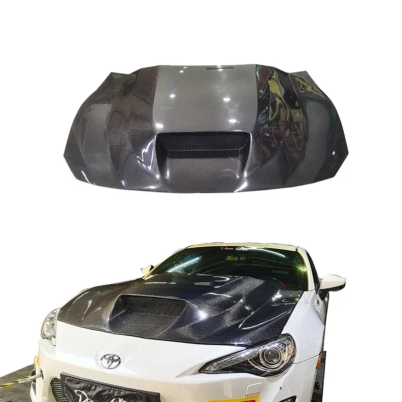 

Suitable For Toyota Subaru GT86BRZ Front Engine Cover Modified Carbon Fiber Open Hole Cooling Track Version