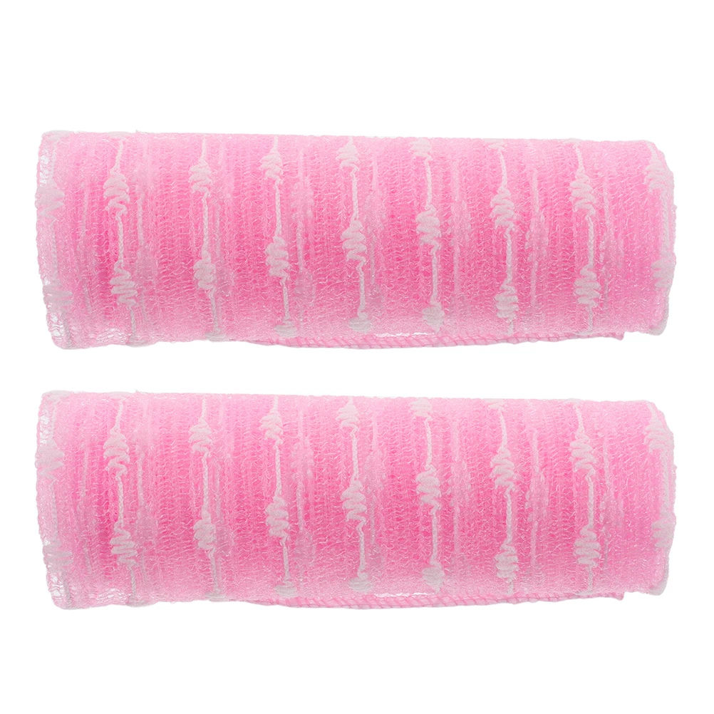 

2pcs Long Exfoliating Washcloth Soft Nylon Body Scrubber Towel For Back Cleaning Bathing Foam Maker Shower Use Men Women