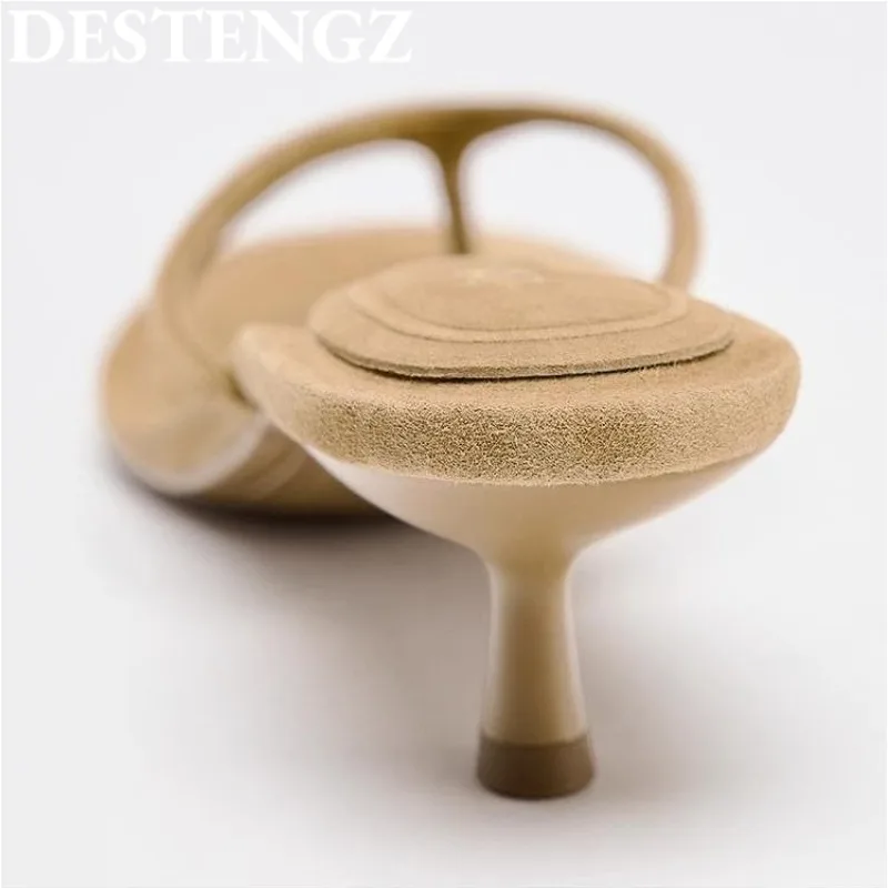 Clip Toe Flip Flops Shoes Women High Heels Sandals Summer Slippers Slingback Casual Shoes 2025 Dress Pumps Beach Slides Mujer image 5