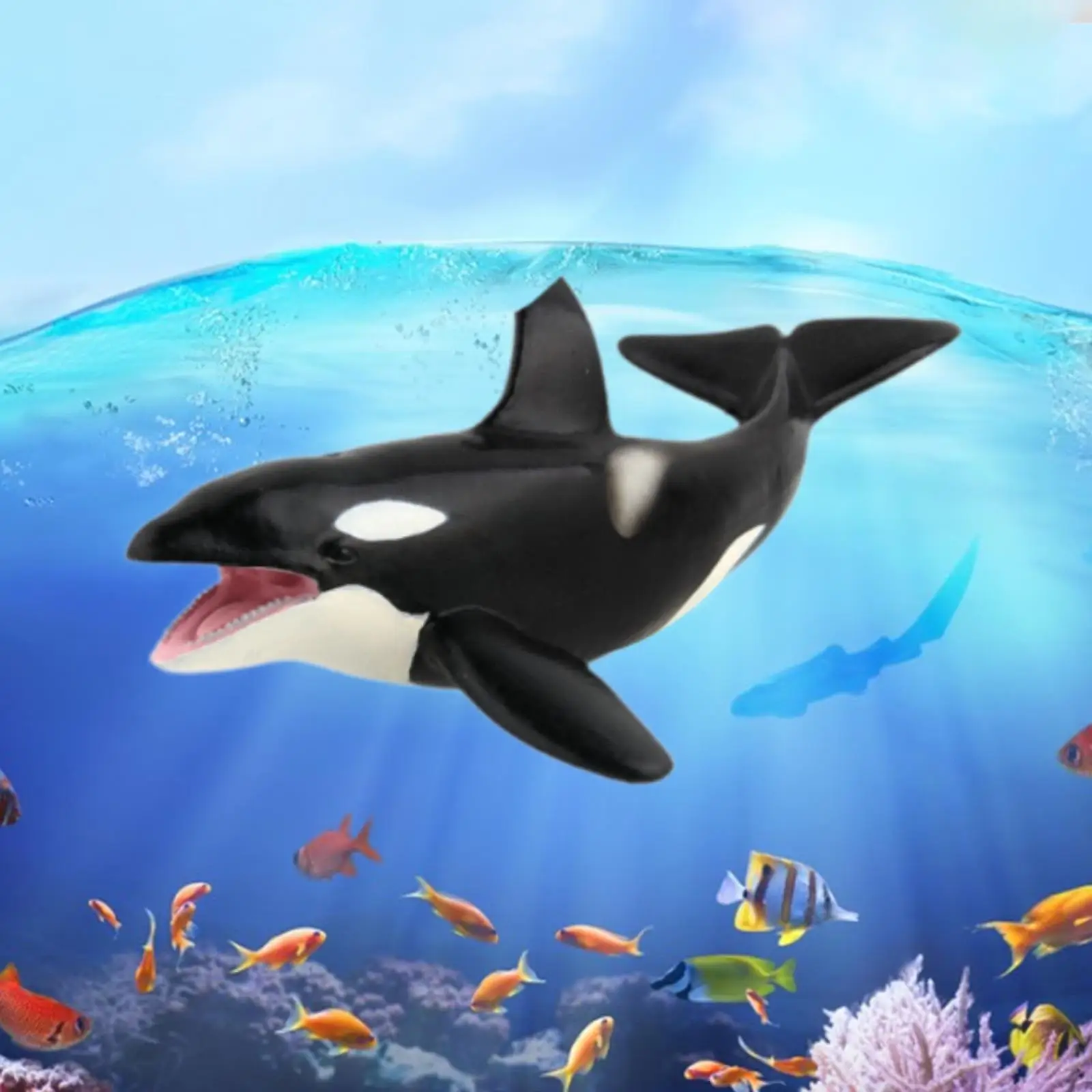 Simulazione Balene Modello Figure Figurine di animali marini Giocattolo educativo Forniture per feste Figurine da collezione per regali per bambini