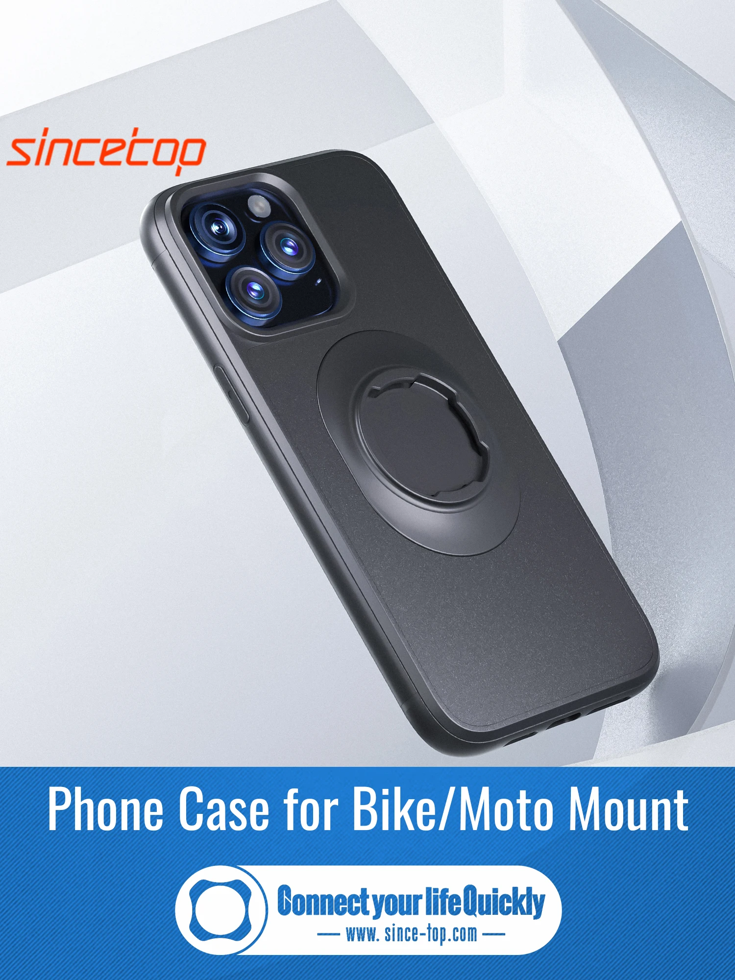 

Quad-style Moto/Bicycle/Motorcycle/Bike Case for iPhone 17/16/15/14/13/12/11 Pro/Xs/Max fit Phone Holder with Lock-in Design