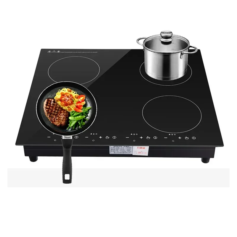 Four-head Induction Cooker Commercial Four-eye Induction Cooker Household 4-stove Induction Cooker Embedded Foil Export-oriented