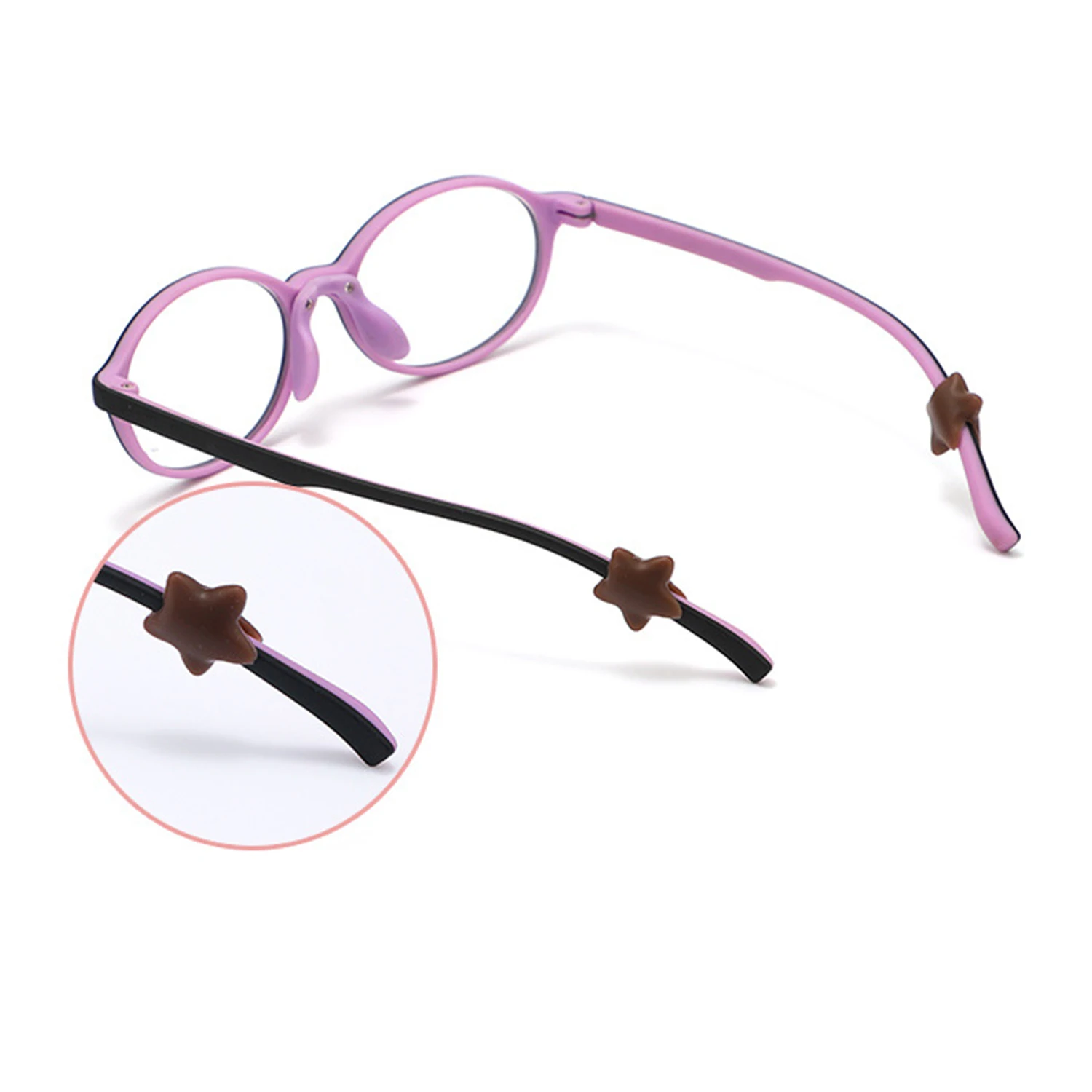 1 Pair Moon Star Ear Hook Eyeglasses Silicone Mini Glasses Anti Slip Grip Temple Tip Holder Eyewear Accessories