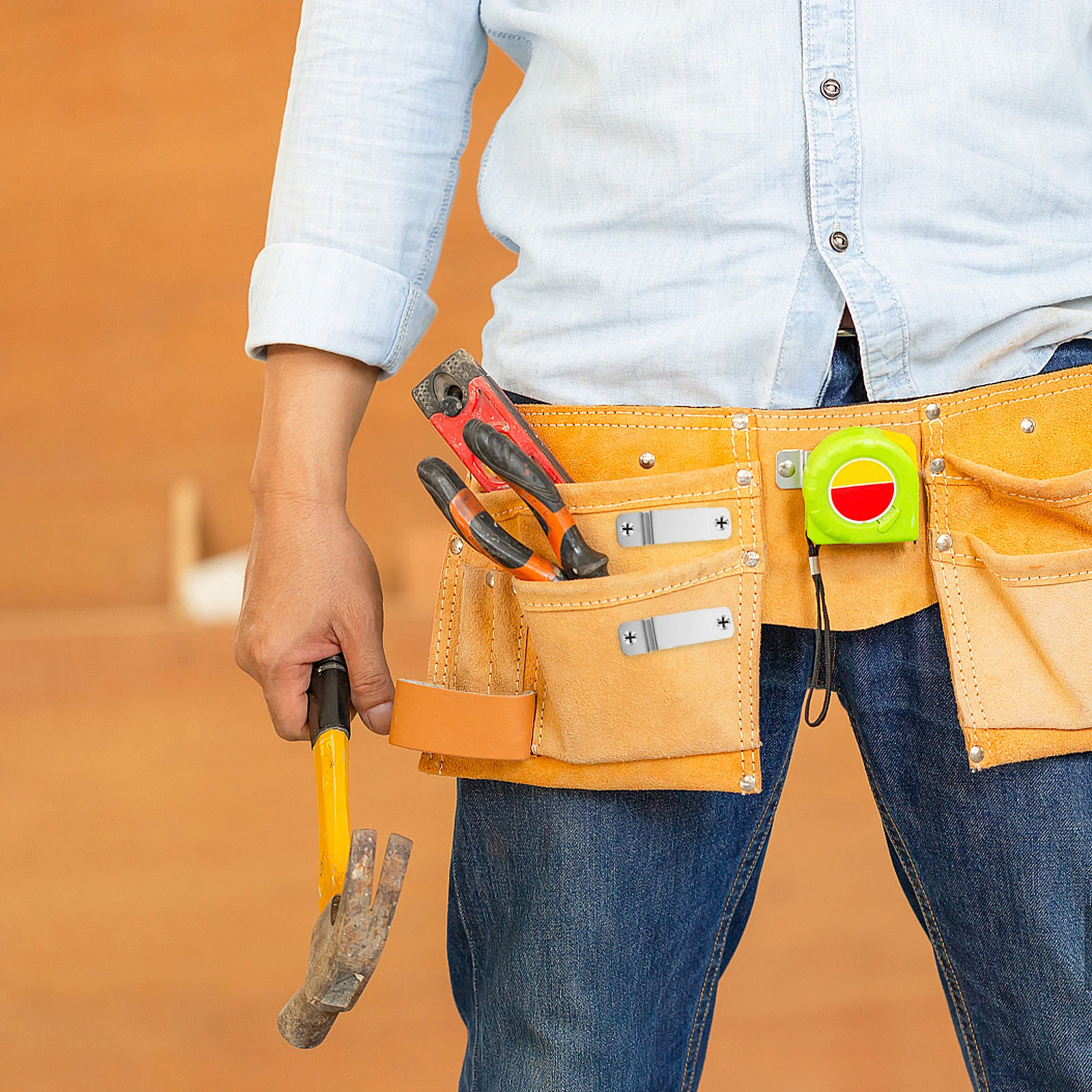 

20Pcs Metal Tape Measure Holder Clip High-Grade Material Easy to Use for Long Service Life Metal Tape Measure Holder