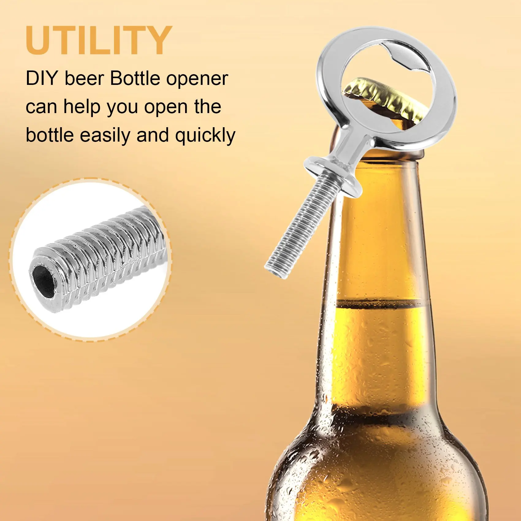 A67P-5 Pack Insert DIY Opener Hardware Opener Inserts Mixed Color Opener Metal Opener Kits