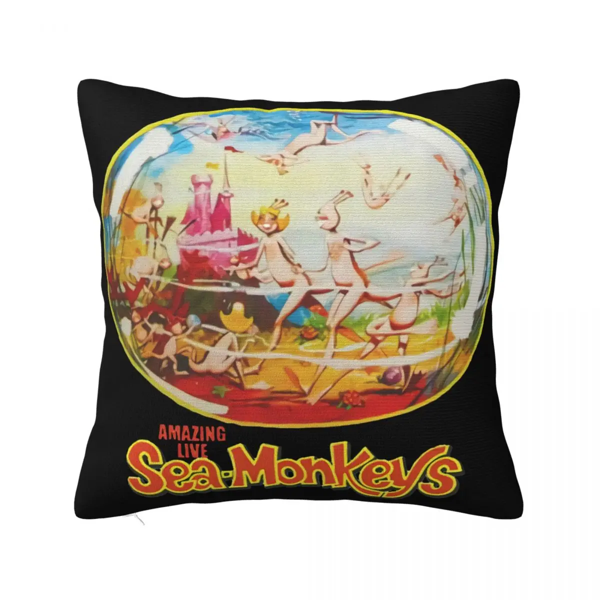 Sea Monkeys Classic Retro Inspired Cool Classic Sz S 5Xl T 1703 Loose Autumn Game Pillow Case