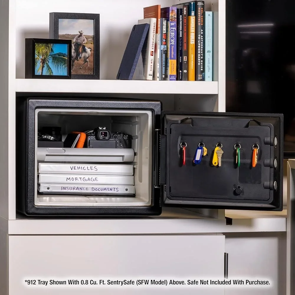 Fireproof Waterproof Safe Tray Multi-Positional Accessory 0.8 1.2 Cubic Feet Safes Organize Items Prevent Damage