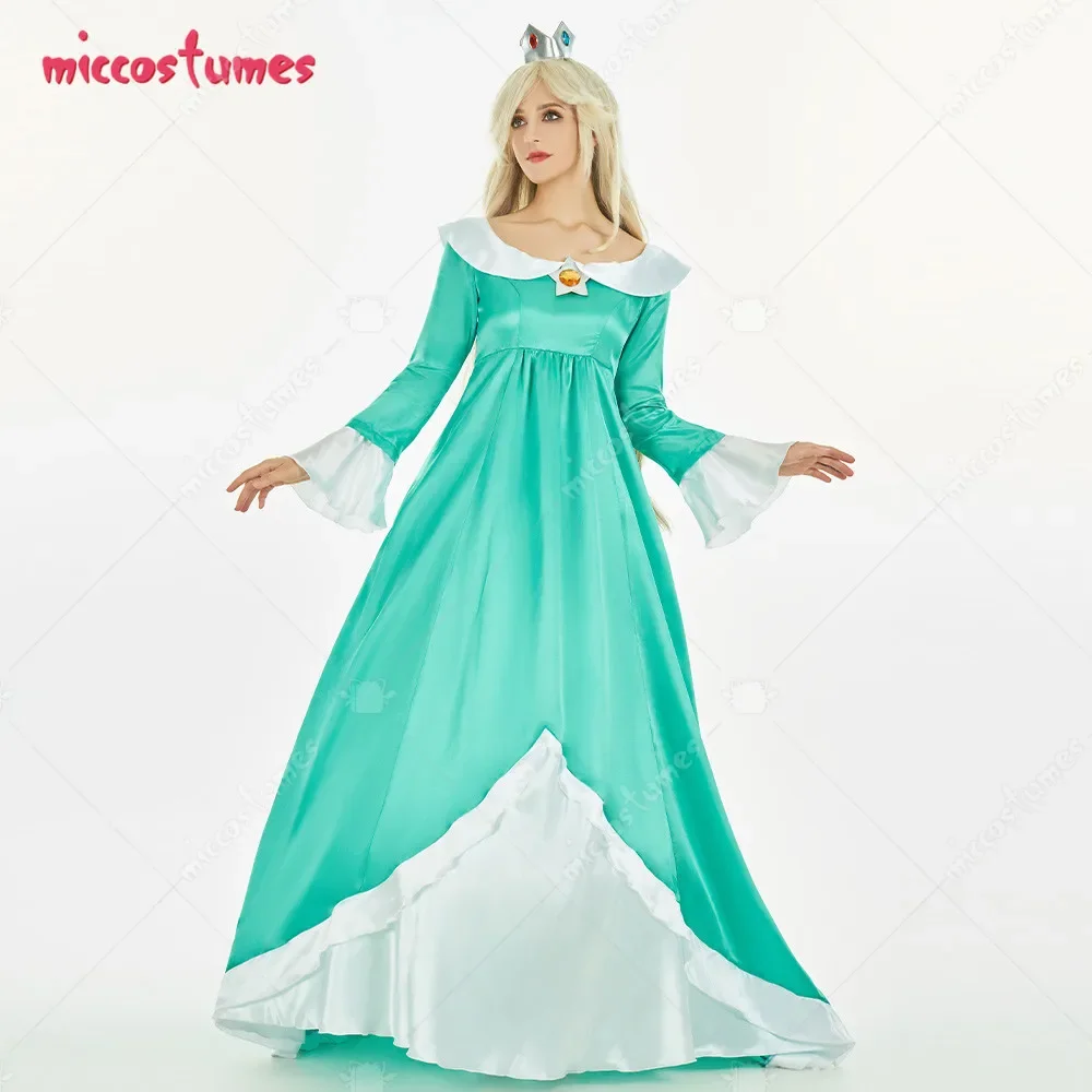 

Miccostumes Women's Princess Cosplay Costume Princess Dress and Crown with Petticoat