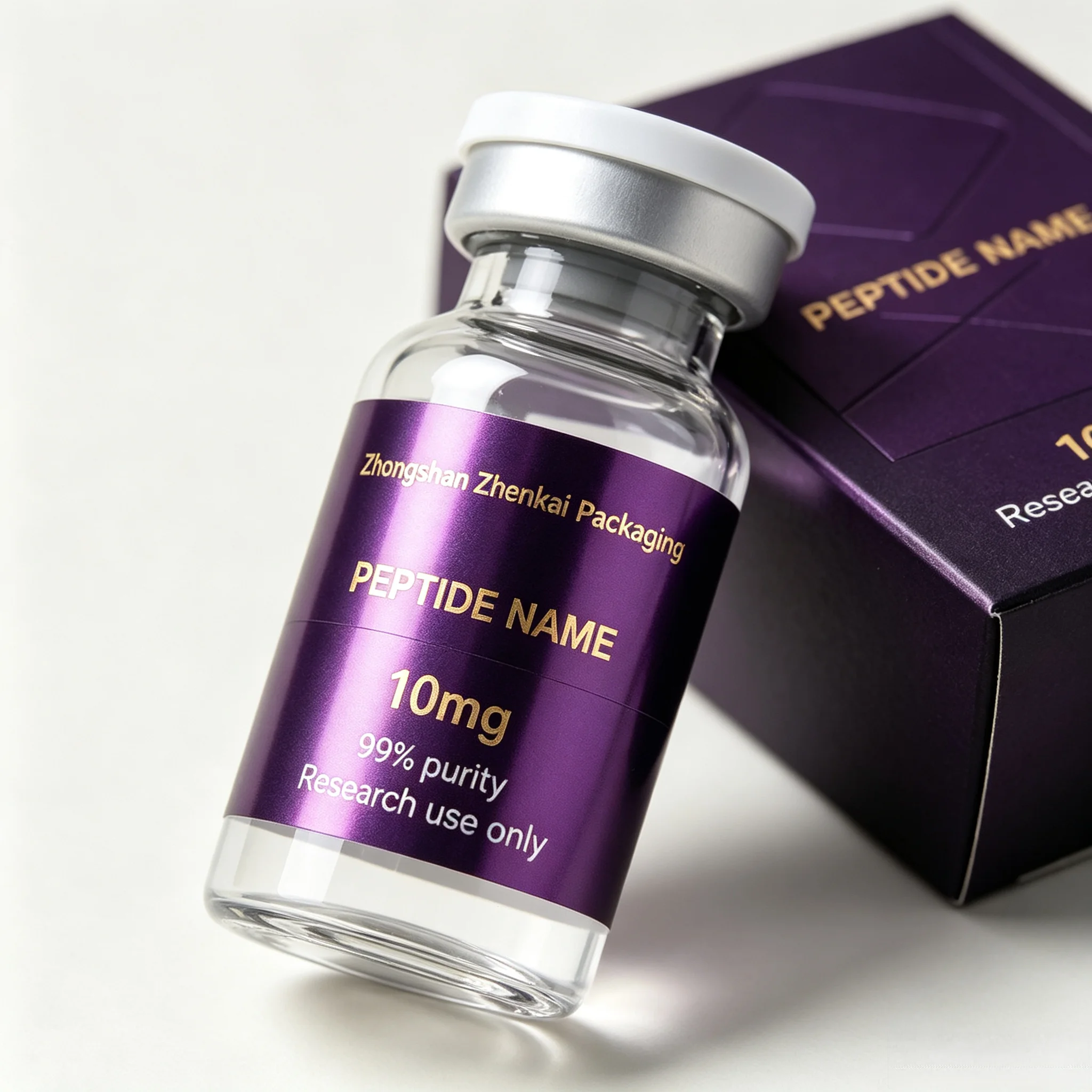 ฉลากขวดเปปไทด์หรูหราแบบกำหนดเอ - Luxury Skincare Labels บทวิจารณ์และราคา