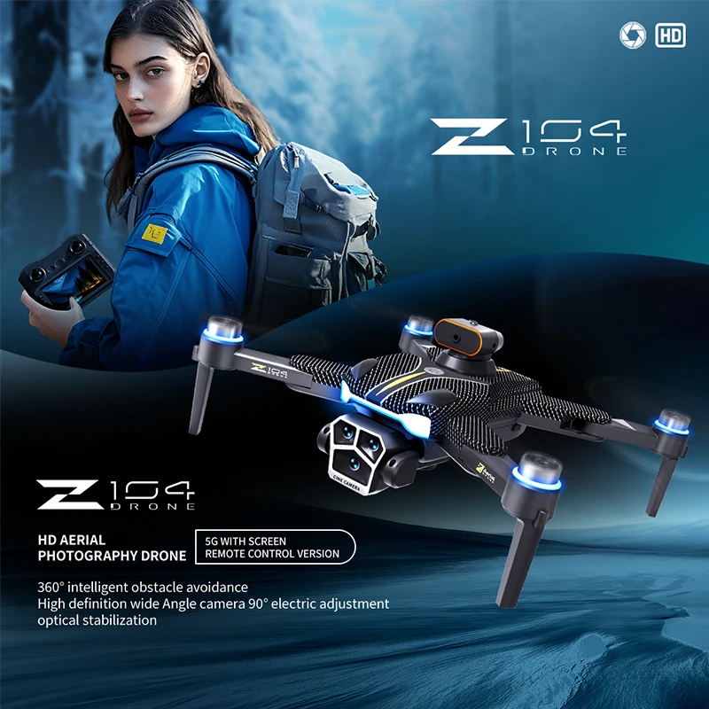 

NEW Z104 Drone HD Aerial Photography Intelligent Obstacle Avoidance Smart Hover Helicopter 360° Flip Remote Control Quadcopter