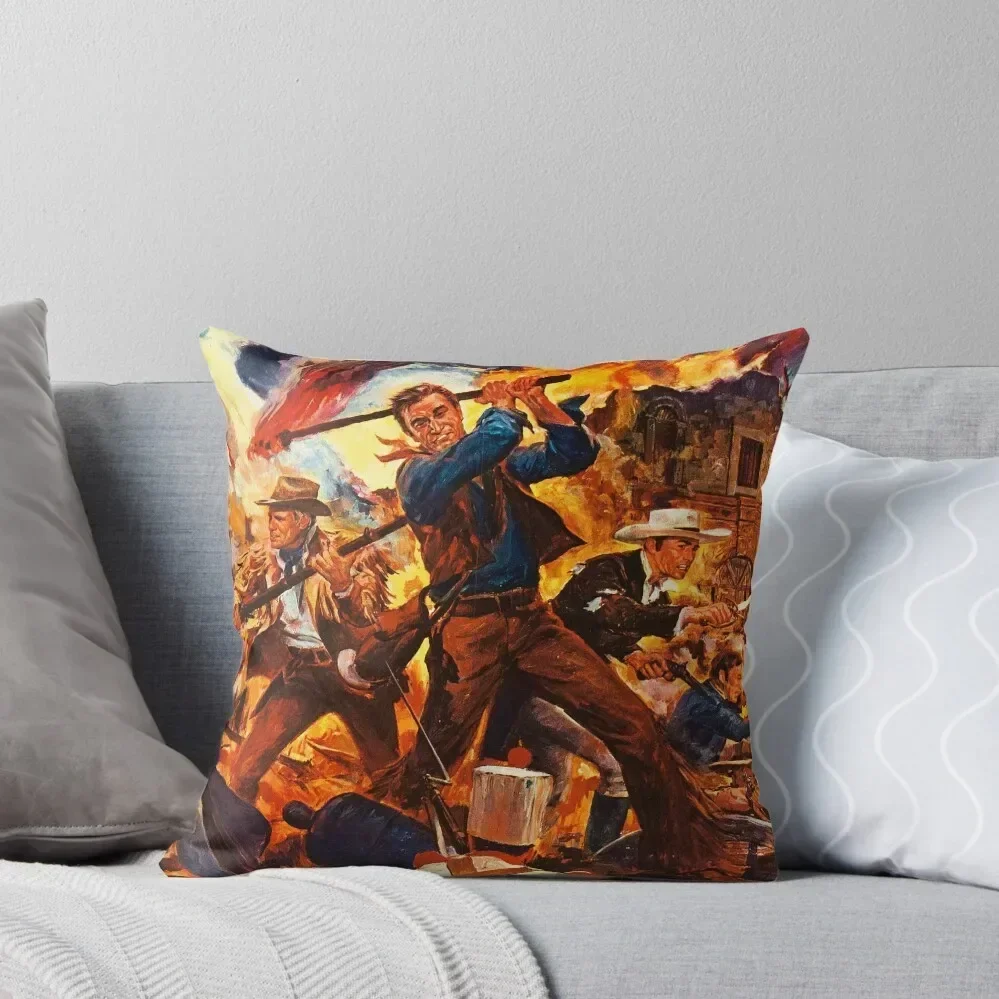 The Alamo (1960) Poster Throw Pillow Pillow Covers Decorative Couch Pillows Decorative pillow case