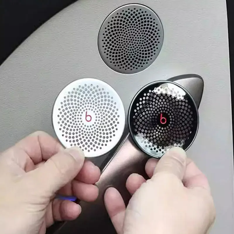 Car Interior Metal Horn Decorative Cover Sound Protection Sticker For Smart Elf 1 # 3# Car Accessories Modification