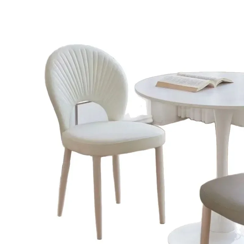 

Nordic style, dining chair, simple bedroom chair, cream style