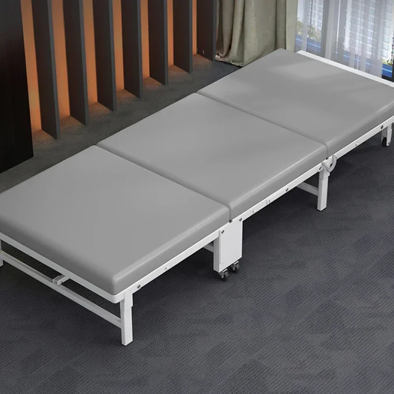 Household 220v Folding Bed, Office Lunch Bed Household Single Simple March Bed, Noon Sleep God Tool, Convenient Bed