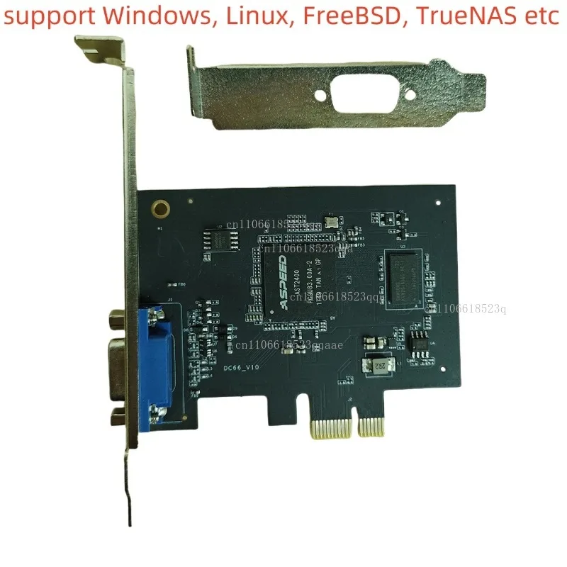 AST2400 graphics card PCIe X1 VGA local display, suitable for Windows Linux FreeBSD FreeNAS Solaries (without IPMI)
