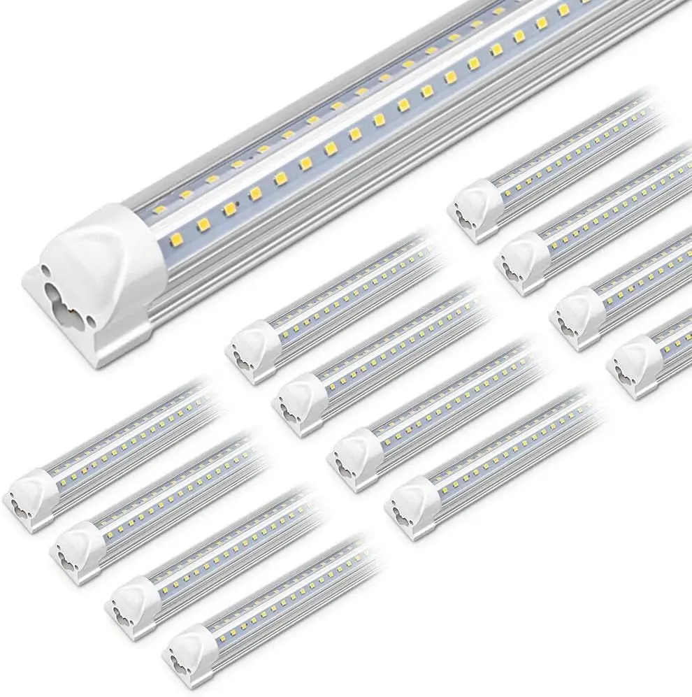 

LED Shop Light Fixture, 75W, 9750LM, 6000K, 96'' T8 Tube Light, 8 Foot LED Bulbs for Garage