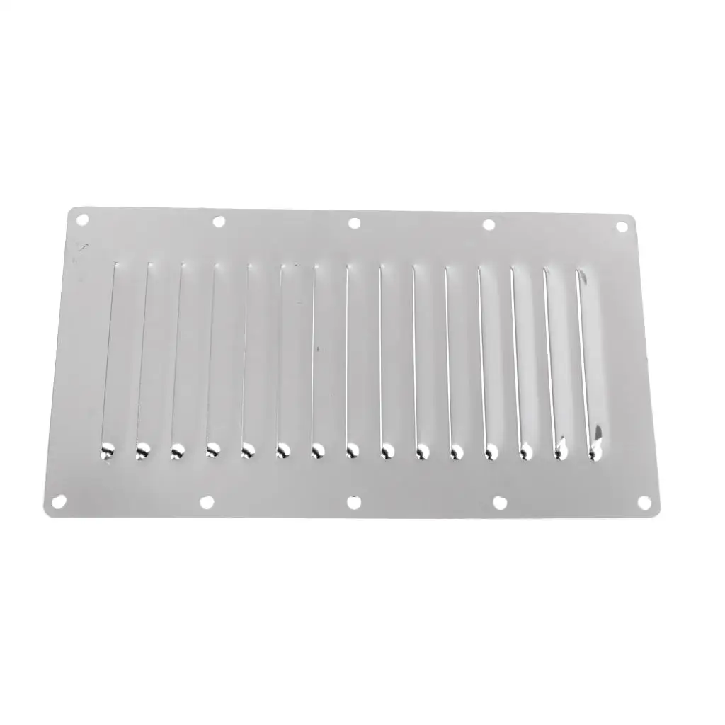 Air Vent Vertical Boat Louvered Vent Marine Stainless Steel Vent With Ten 4mm mounting holes 228mmx127mm Vehicle Accessories