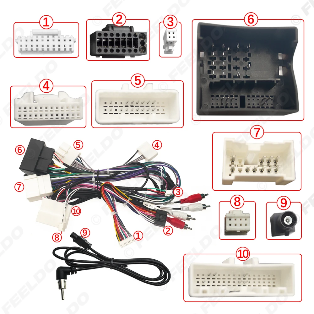 Car 16pin Wiring Harness Adapter For Renault Fluence(10-16)/Megane3(09-16)/Koleos(13-14) Stereo Installation